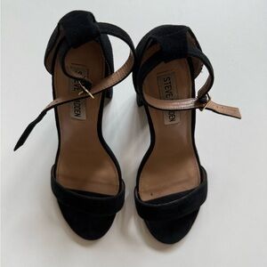 Steve Madden Black Heels Ankle-Strap Sandals